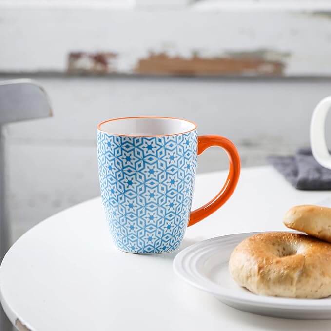 Porcelain Coffee Mugs with Handle, 16oz – Set of 6, Assorted Colors